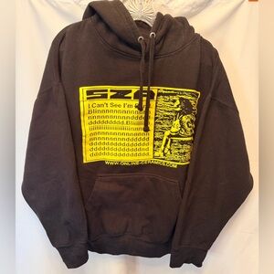 SZA Online Ceramics Size 2XL SOS North American Tour Hoodie Black Yellow